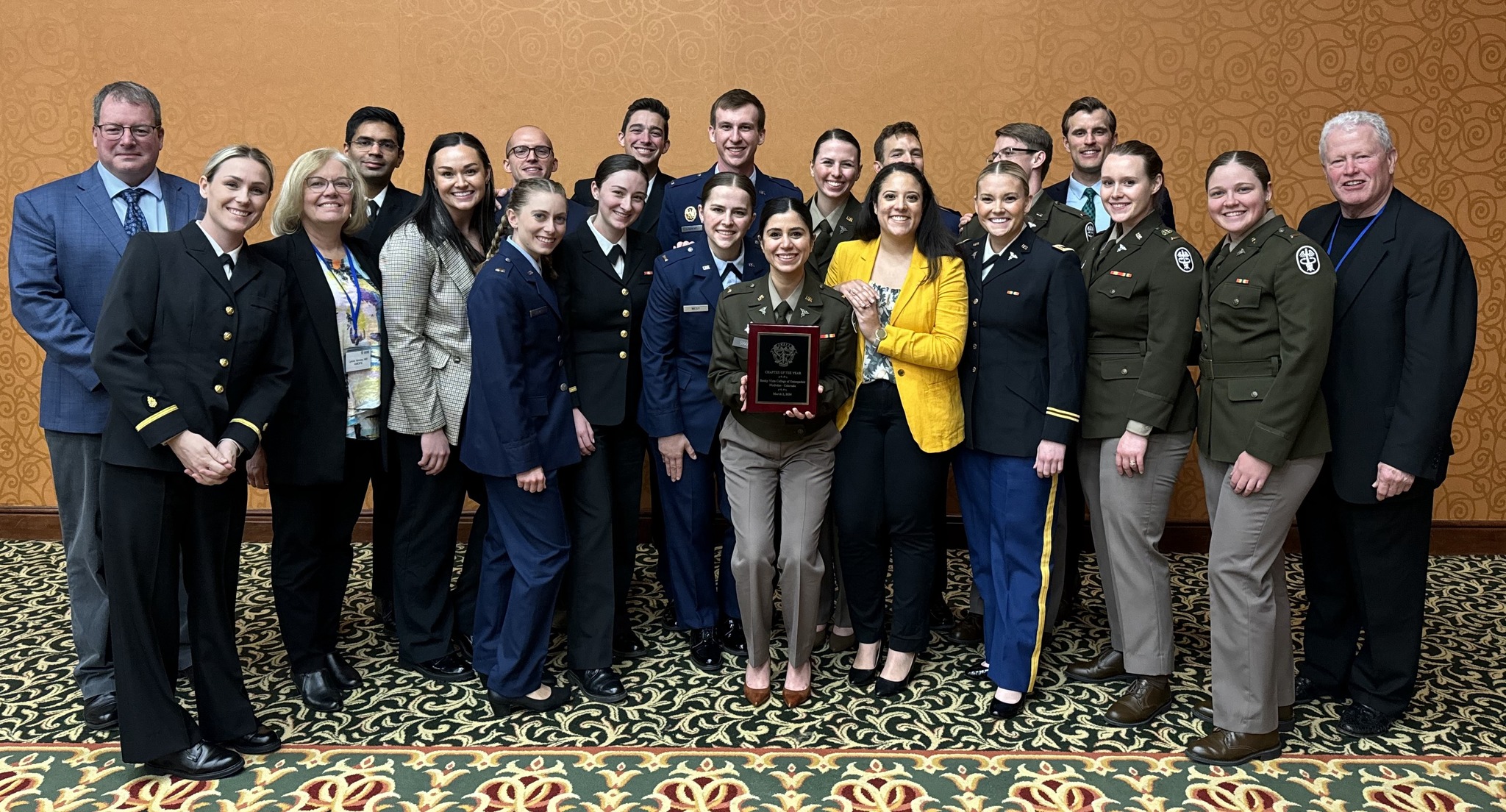 RVU named Chapter of the Year at Association of Military Osteopathic Physicians and Surgeons (AMOPS) annual meeting