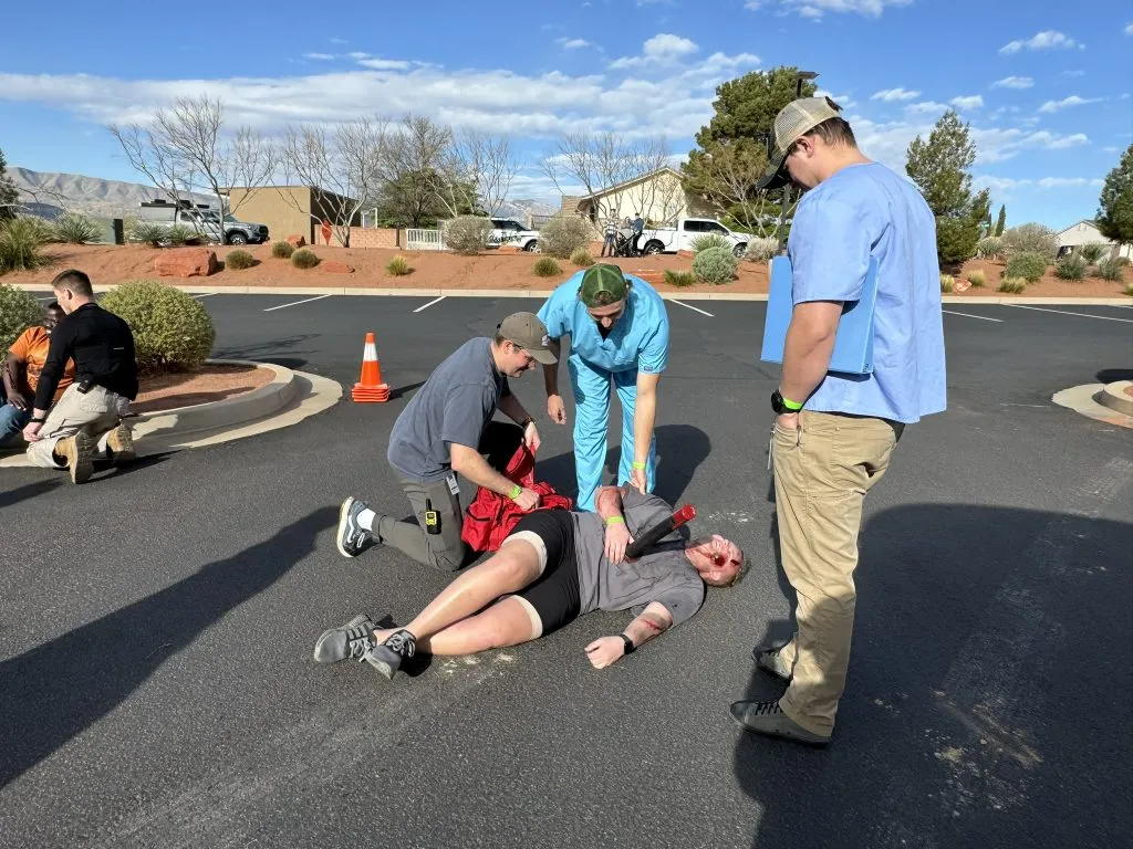 RVU Mass Casualty Training in Ivins Utah Campus Simulation