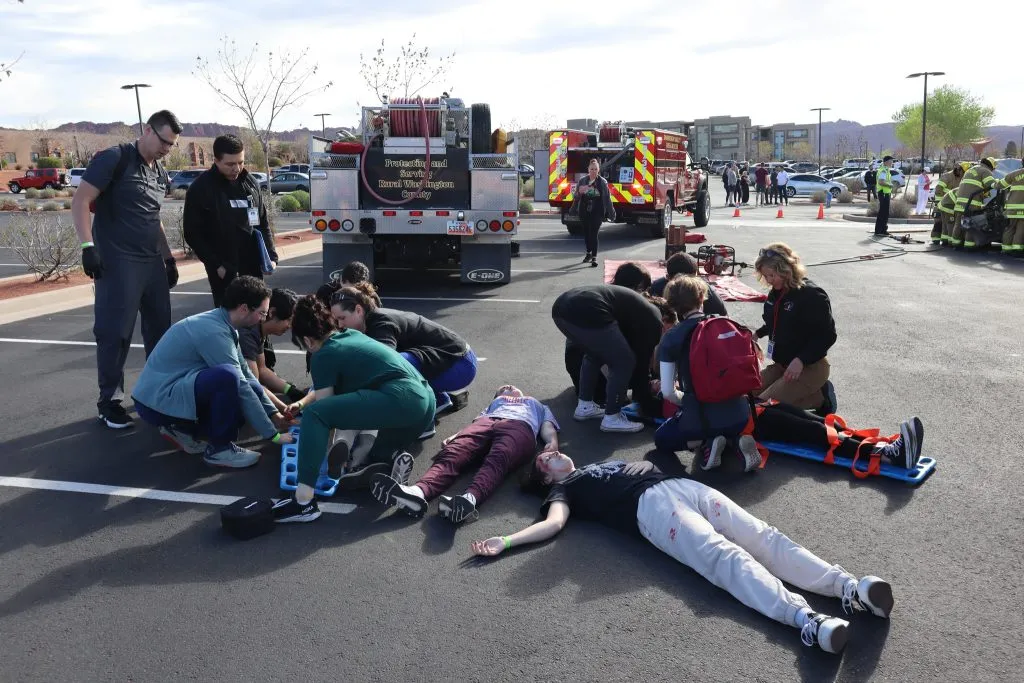 RVU Mass Casualty Training in Ivins Utah Campus Students and Local Responders